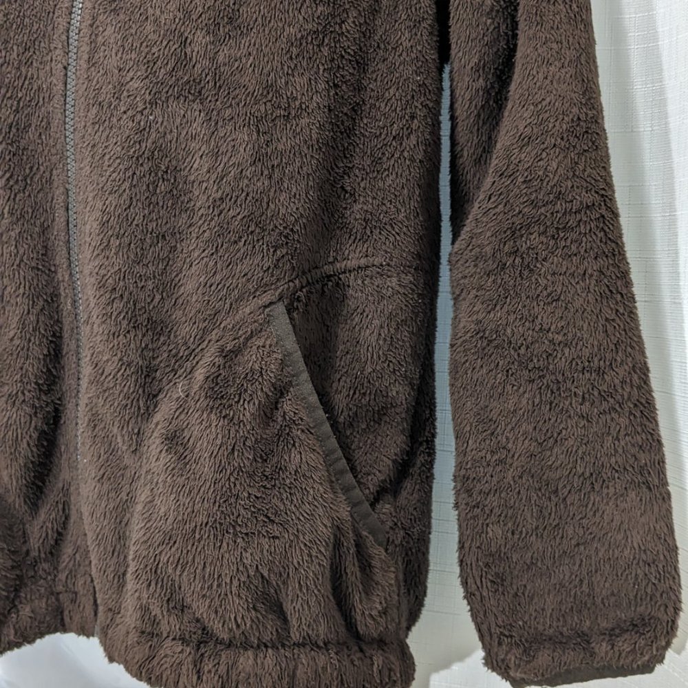 The North Face Oso Fleece Hoodie Jacket Brown Girls Size L EUC - Picture 6 of 10